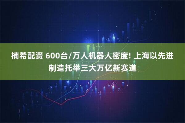 楠希配资 600台/万人机器人密度! 上海以先进制造托举三大万亿新赛道